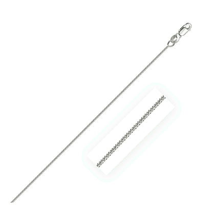 14k white gold gourmette chain necklace 1.0mm with lobster clasp by Bids.com on Tampa Home & Garden Store