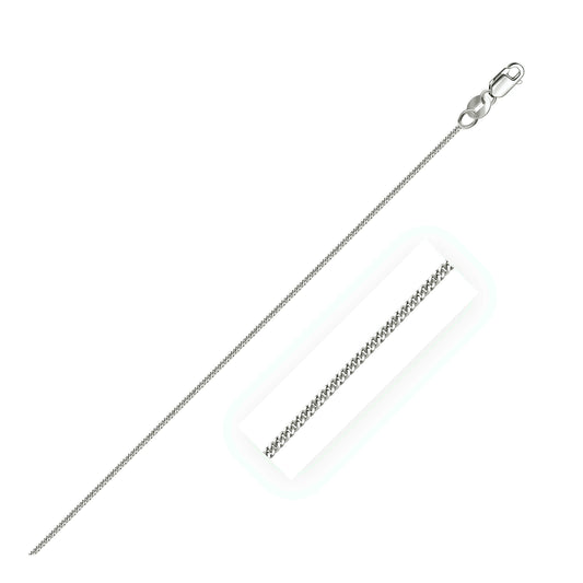 14k white gold gourmette chain necklace 1.0mm with lobster clasp by Bids.com on Tampa Home & Garden Store