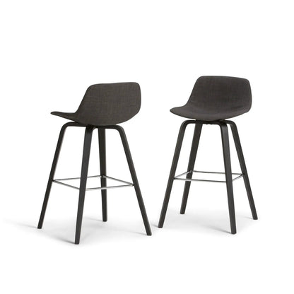 Randolph Bentwood counter-height stool set of 2 with charcoal seats and black metal legs on Tampa Home & Garden Store