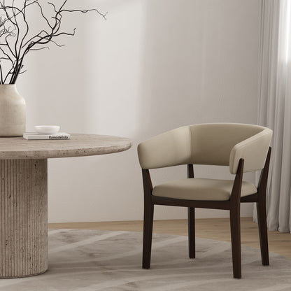 Blake Solid Beech Wood Modern Dining Armchair