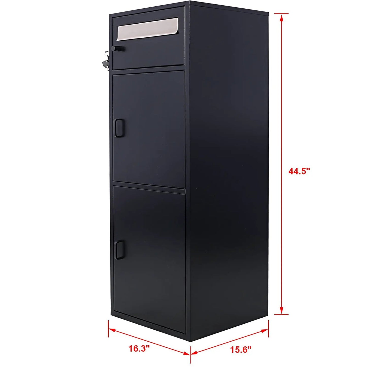 Large Steel Parcel Drop Box with Locking Mailbox