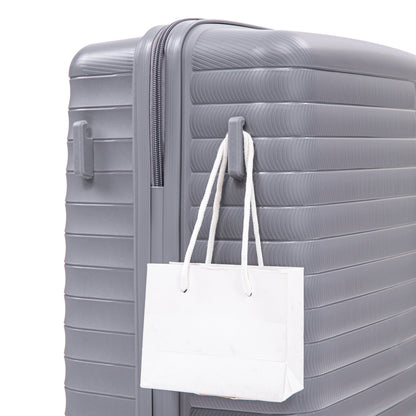 4-Piece PP Spinner Wheel Luggage Set light gray with textured panels on Tampa Home & Garden Store