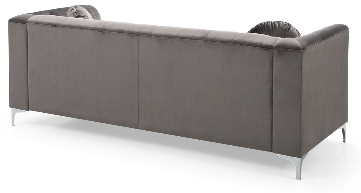 Pompano Elegant Contemporary Microsuede Sofa