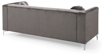 Pompano Elegant Contemporary Microsuede Sofa