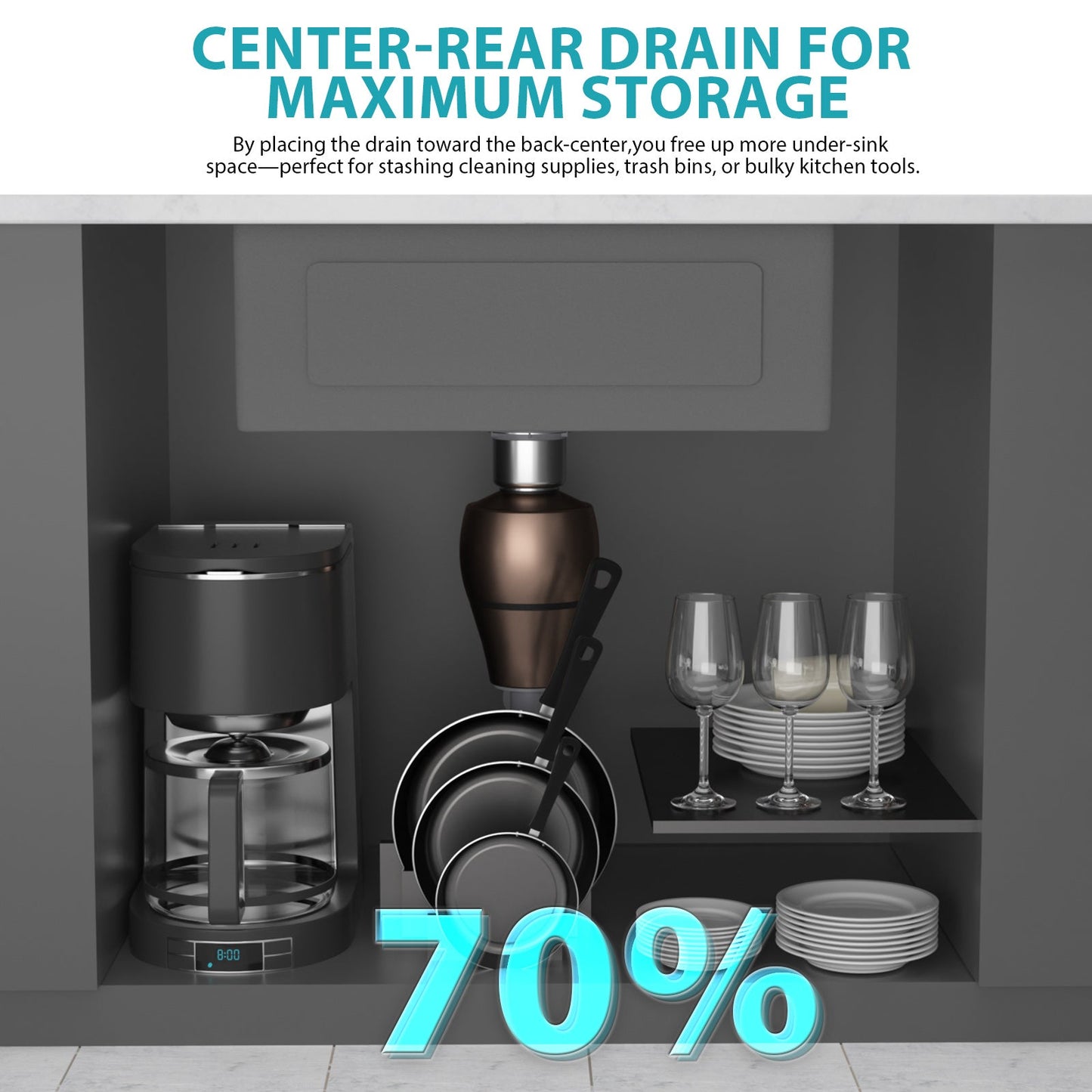 16 Gauge Drop In Single Bowl Kitchen Sink