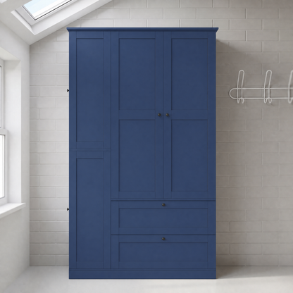 TOPMAX 73.6in blue farmhouse kitchen pantry cabinet with 8 shelves and doors HouseOfZazla on Tampa Home & Garden Store