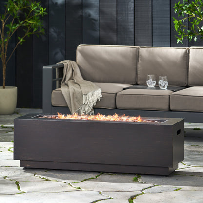 Modern Dark Grey 40' Outdoor Iron Propane Fire Pit by HouseOfZazla, stylish backyard focal point on Tampa Home & Garden Store