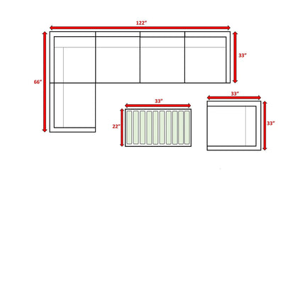 Outdoor Sofa Seating Group with Cushions