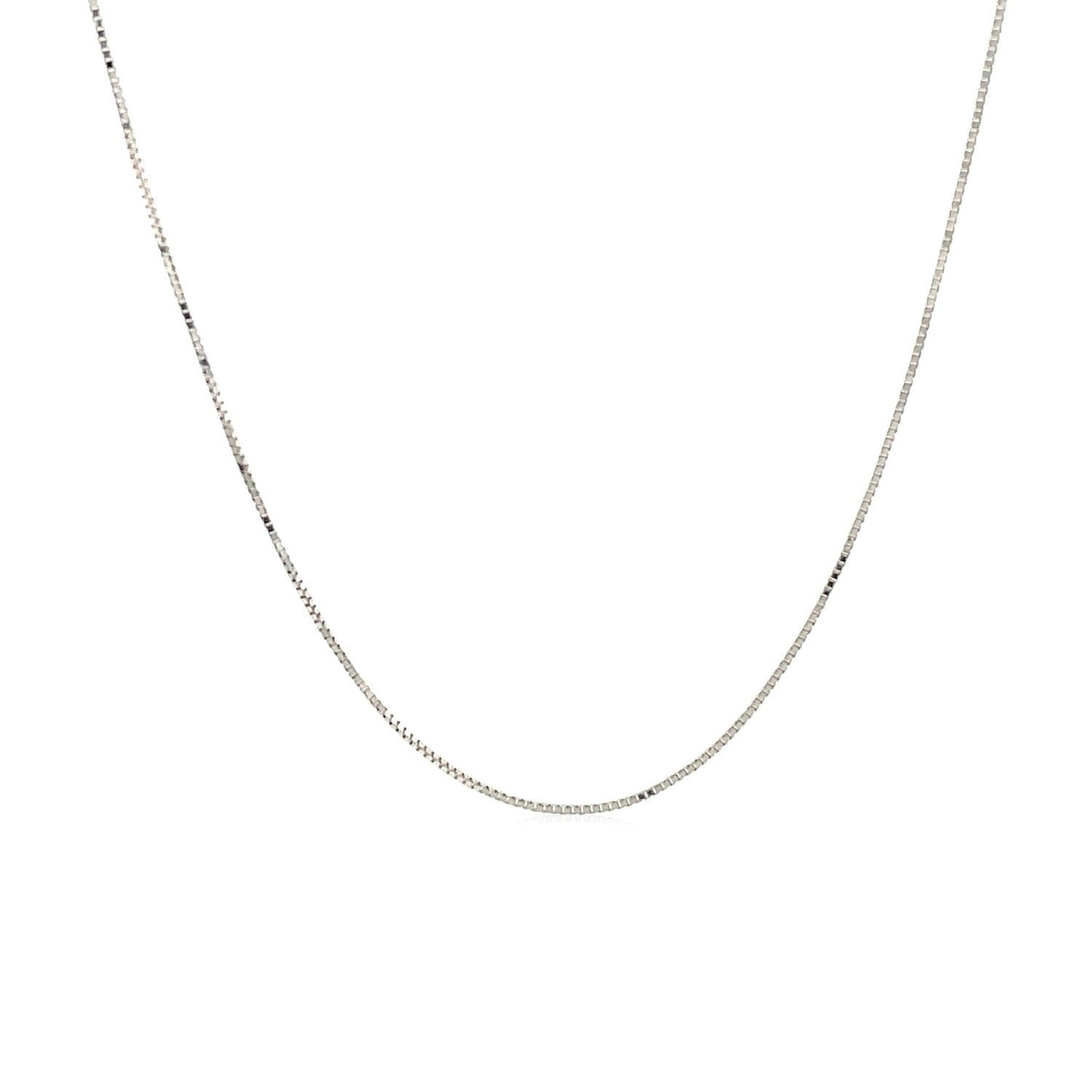 14k white gold classic box chain necklace 0.45mm, Bids.com brand on Tampa Home & Garden Store