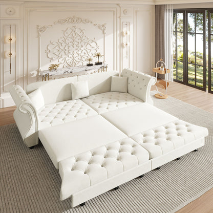 Oversized Chesterfield Sofa and a Pull Out Bed