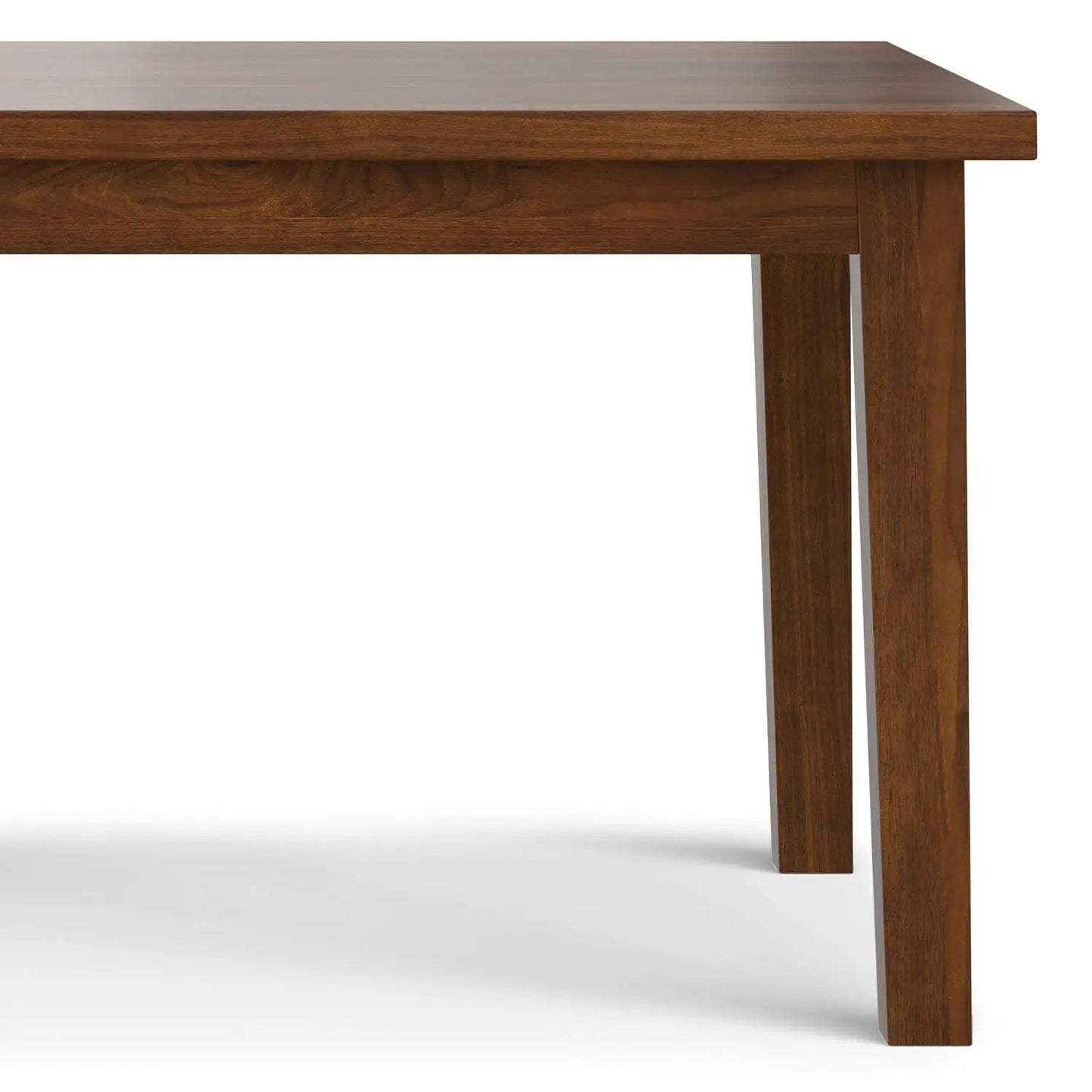 Eastwood Dining Table in dark walnut solid wood with chunky square legs on Tampa Home & Garden Store