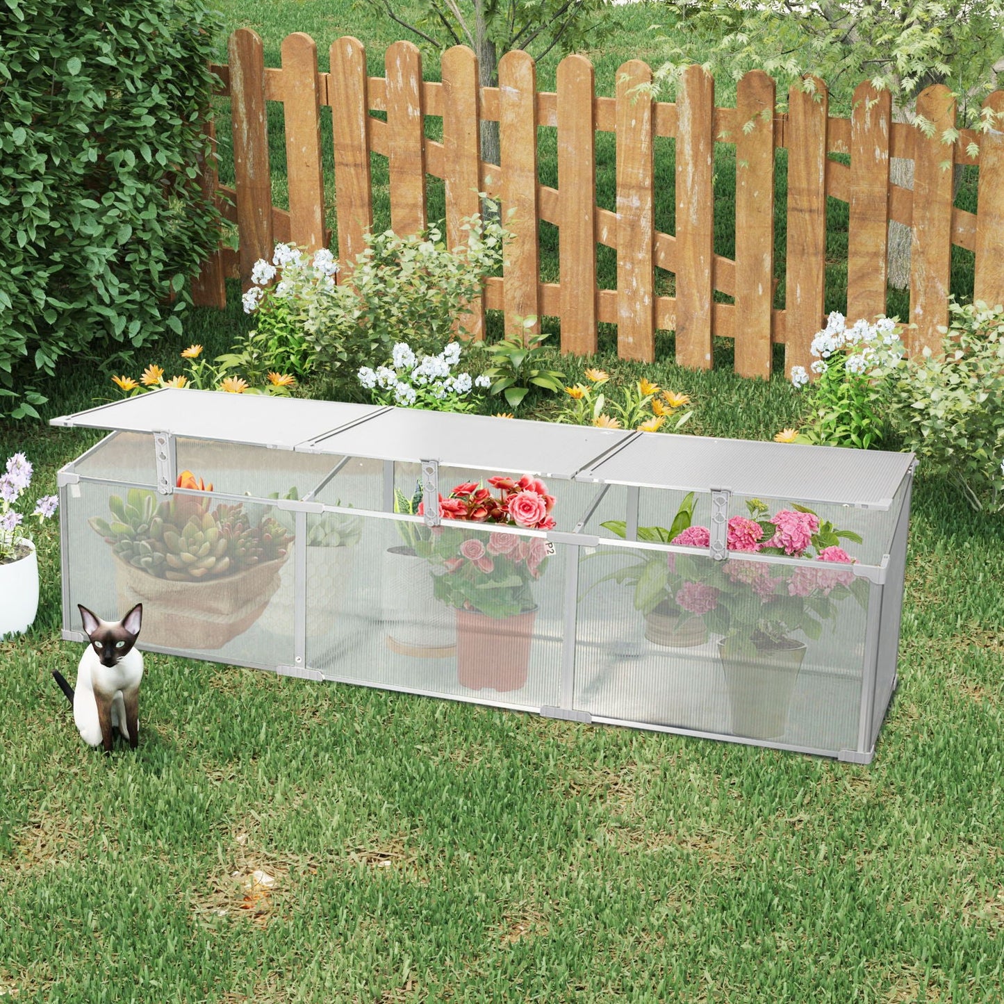 Indoor and Outdoor Polycarbonate Greenhouse
