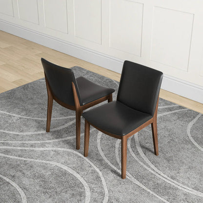 Mid Century Modern Solid Wood Dining Chair Set