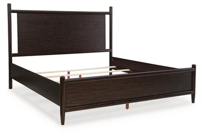 Dantenton Panel Bed in Merlot Finish Bedroom