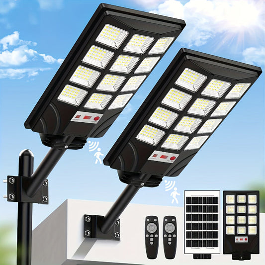 400 LED Solar Floodlights (2-Pack) - Waterproof with Motion Sensor - Tampa Home & Garden Store