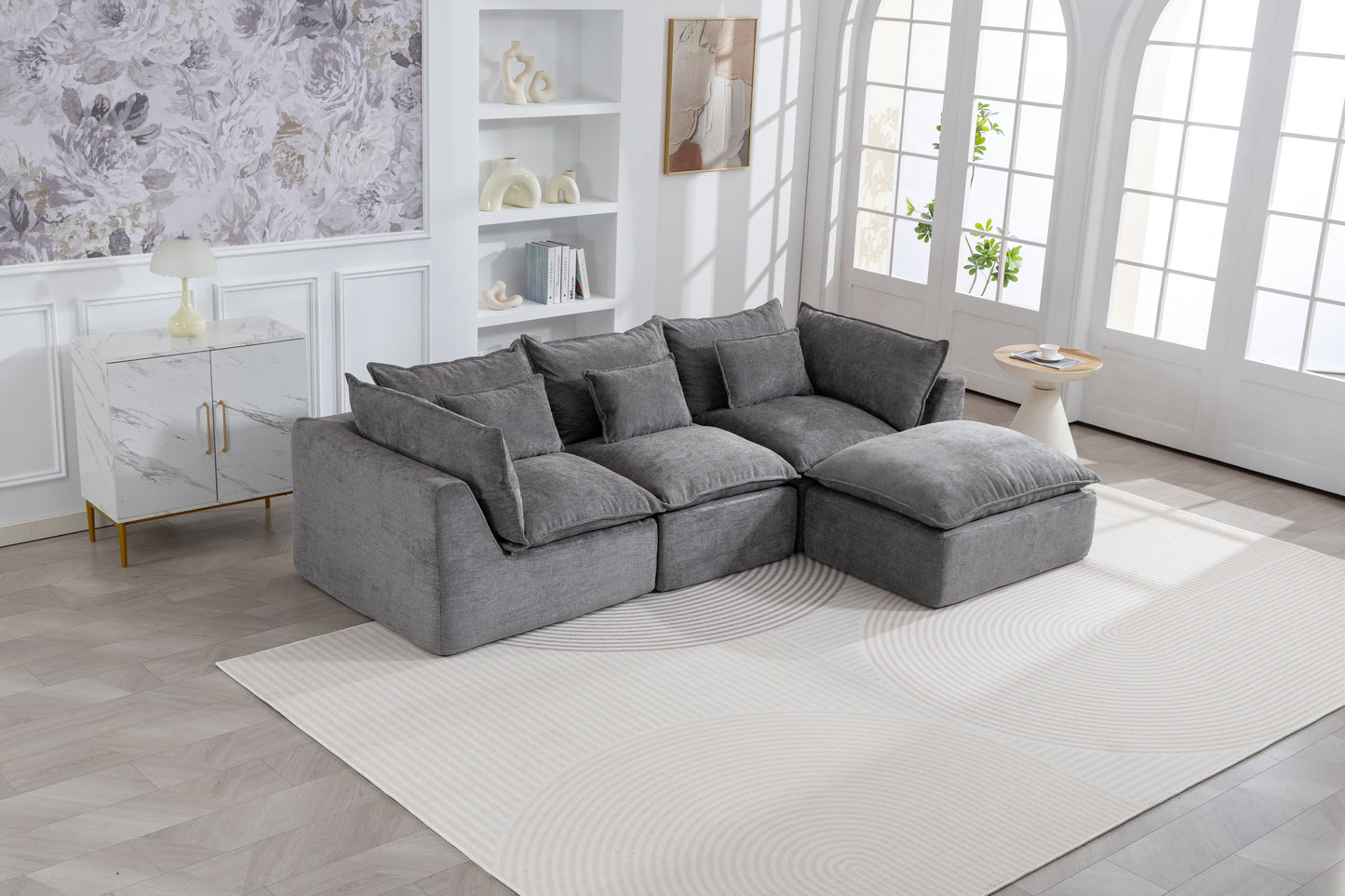 Oversized Modular Cloud Sofa And Cotton Fabric
