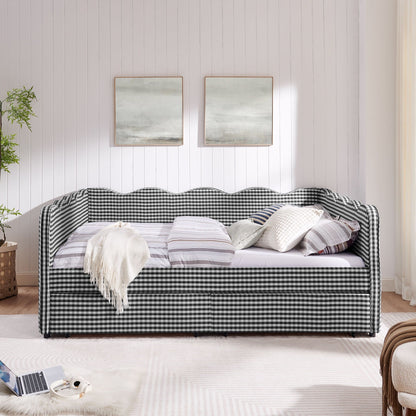 Gingham Daybed With Usb Port And The Wave Shape