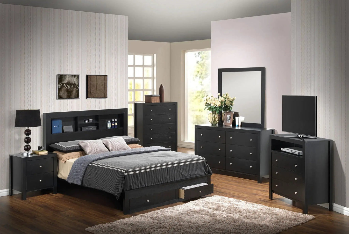 Storage Bed for Modern Spaces with Drawers