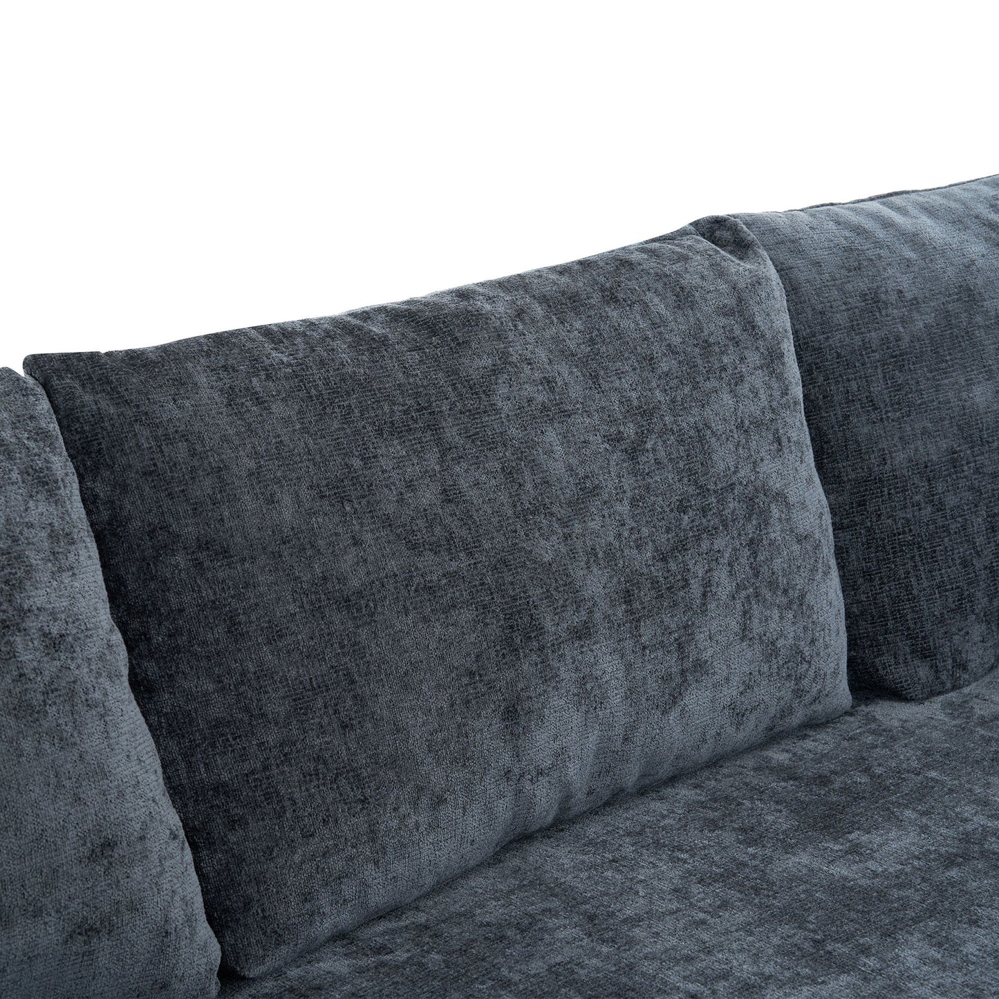 Modular Cloud Sectional Sofa Set, U-shaped deep-seat grey upholstery by HouseOfZazla on Tampa Home & Garden Store
