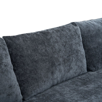 Modular Cloud Sectional Sofa Set, U-shaped deep-seat grey upholstery by HouseOfZazla on Tampa Home & Garden Store