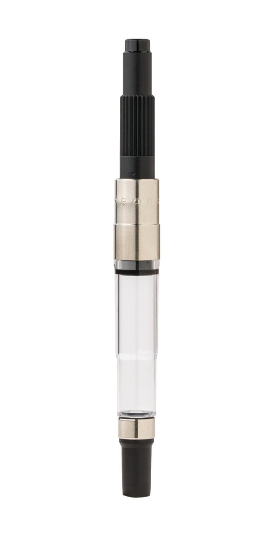 Fountain Pen Converter Push-In Style, A.T. Cross black knurled grip, clear reservoir on Tampa Home & Garden Store
