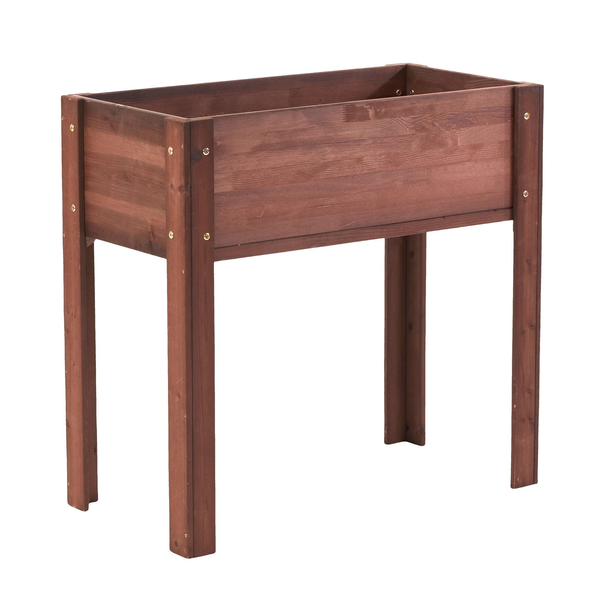 Raised garden bed with legs wooden planter in brown by HouseOfZazla on Tampa Home & Garden Store