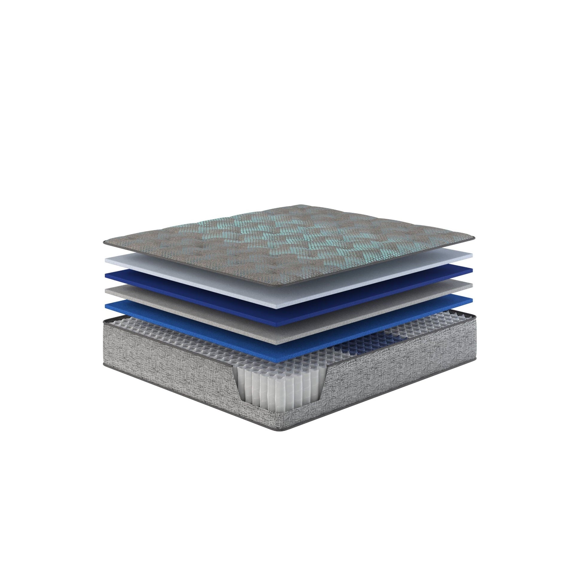 HouseOfZazla Comfort Care 13in Hybrid Mattress layered foam, coils, cooling cover firm on Tampa Home & Garden Store