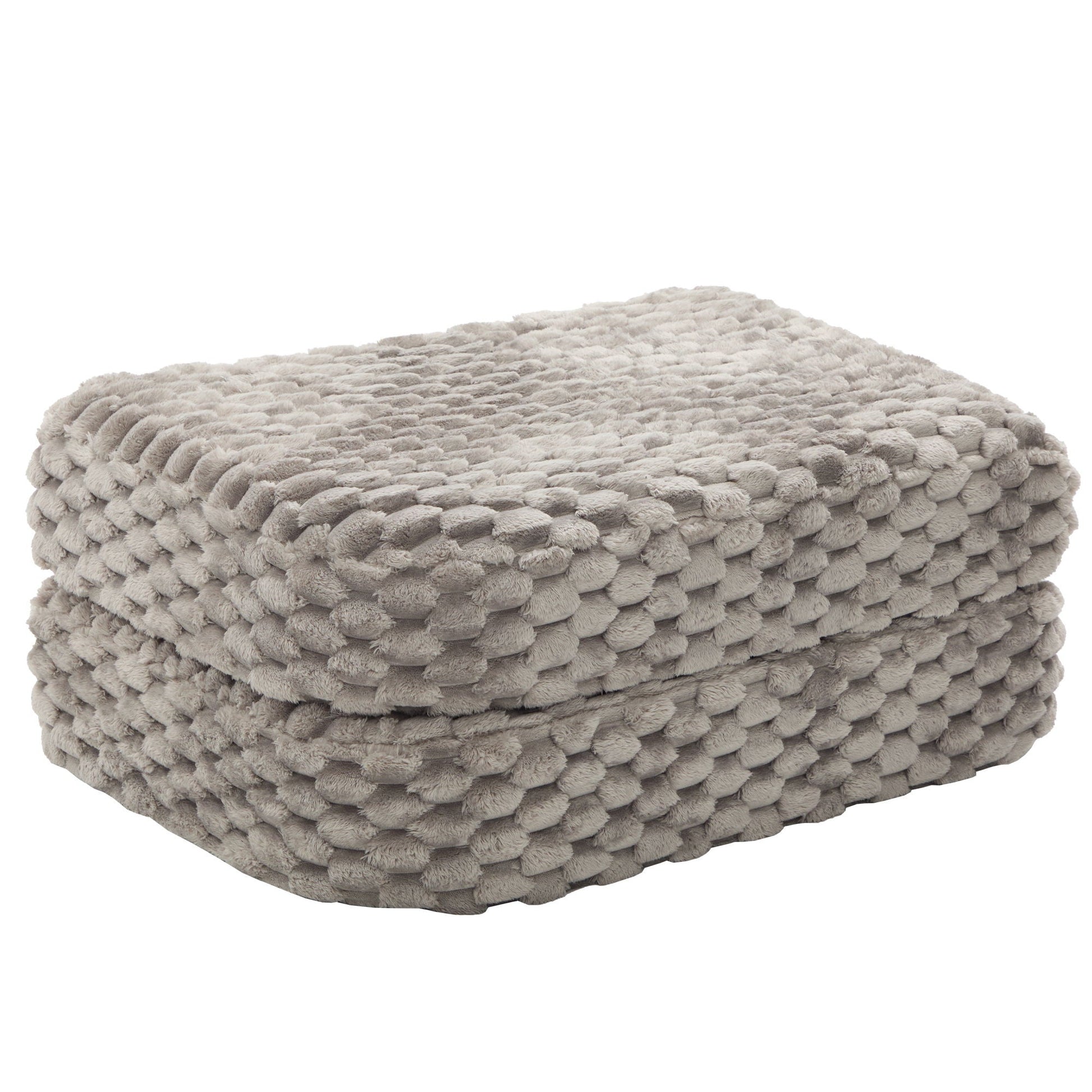 Beige plush shag rug with chunky looped pile for cozy living spaces on Tampa Home & Garden Store