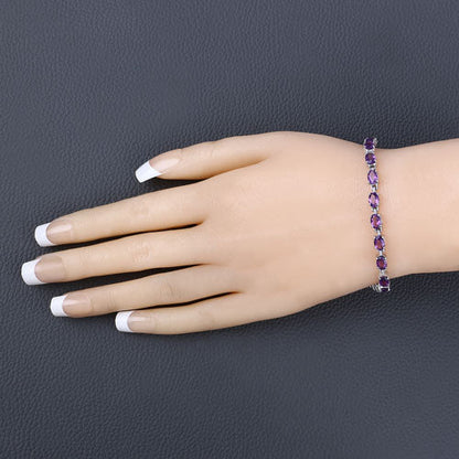 Amethyst bracelet 7.98ct genuine amethyst set in .925 sterling silver by Bids.com on Tampa Home & Garden Store