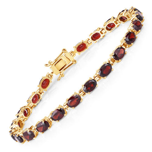 Garnet bracelet with 11.22ct stones in gold-tone links, Bids.com on Tampa Home & Garden Store