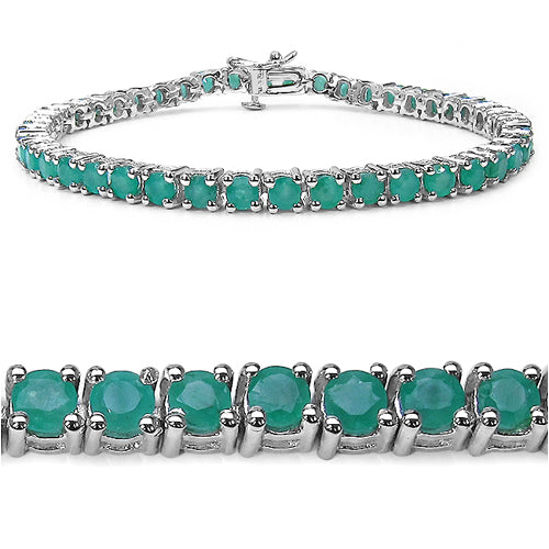 Emerald bracelet 7.48ct genuine emeralds in .925 sterling silver, Bids.com emeralds on Tampa Home & Garden Store