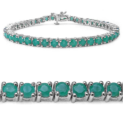 Emerald bracelet 7.48ct genuine emeralds in .925 sterling silver, Bids.com emeralds on Tampa Home & Garden Store