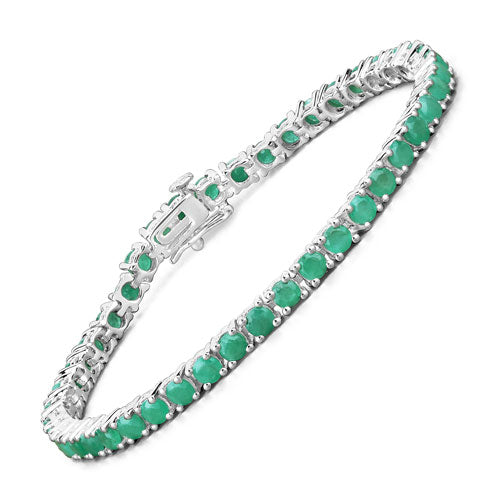 Emerald bracelet 7.48ct emerald in .925 sterling silver by Bids.com with green stones on Tampa Home & Garden Store