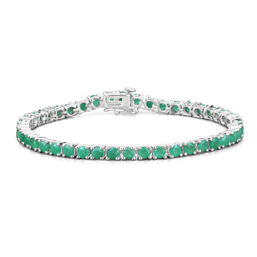 Emerald bracelet 7.48ct genuine emeralds in .925 sterling silver by Bids.com on Tampa Home & Garden Store