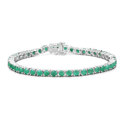 Emerald bracelet 7.48ct genuine emeralds in .925 sterling silver by Bids.com on Tampa Home & Garden Store