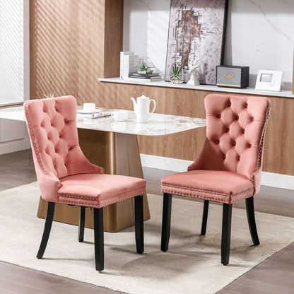 Nikki High End Tufted Dining Chair Set of Two