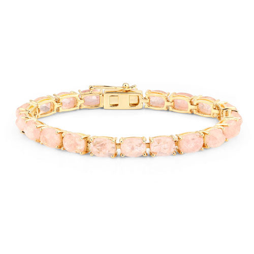 Pink Morganite bracelet in sterling silver with linked stones by Bids.com on Tampa Home & Garden Store