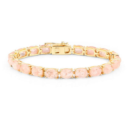 Pink Morganite bracelet in sterling silver with linked stones by Bids.com on Tampa Home & Garden Store