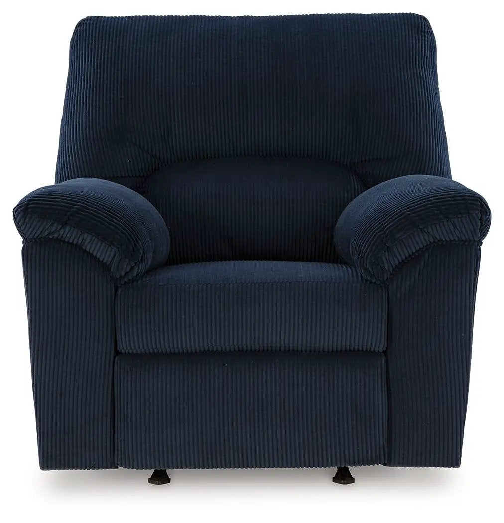 SimpleJoy Rocker Recliner navy corduroy by Unique Piece Furniture on Tampa Home & Garden Store