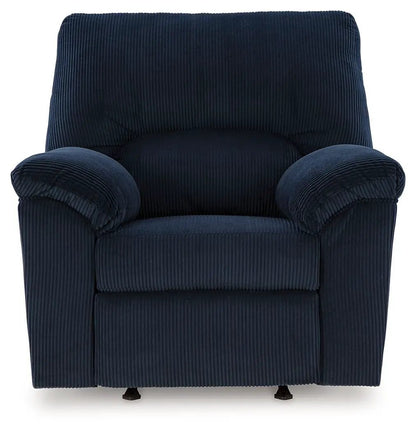 SimpleJoy Rocker Recliner navy corduroy by Unique Piece Furniture on Tampa Home & Garden Store