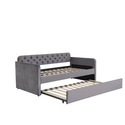 Upholstered Daybed With Trundle And USB Charging