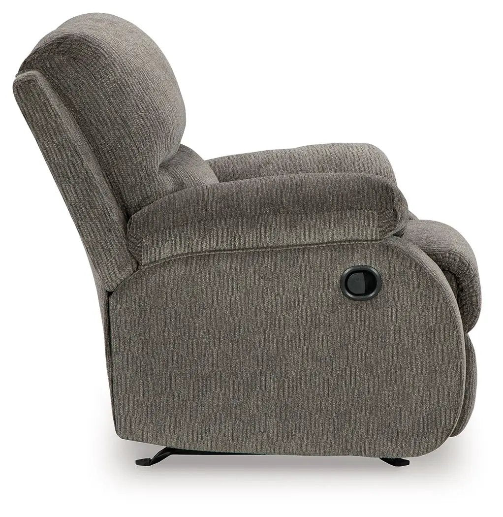 Scranto Rocker Recliner in taupe textured fabric with side lever by Unique Piece Furniture on Tampa Home & Garden Store