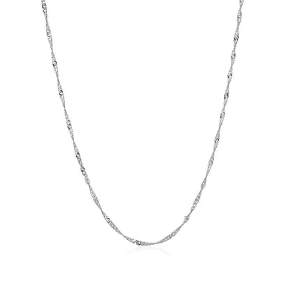 10k white gold Singapore chain necklace 1.50 mm, Bids.com on Tampa Home & Garden Store