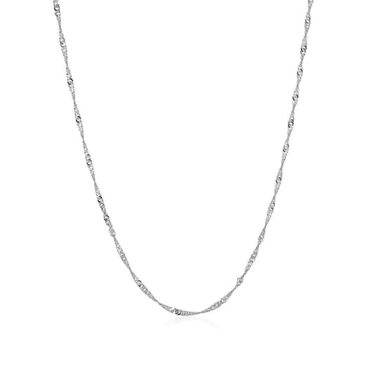10k white gold Singapore chain necklace 1.50 mm, Bids.com on Tampa Home & Garden Store