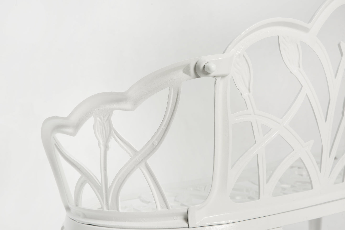 Cast Aluminum Tulip Outdoor Garden Bench