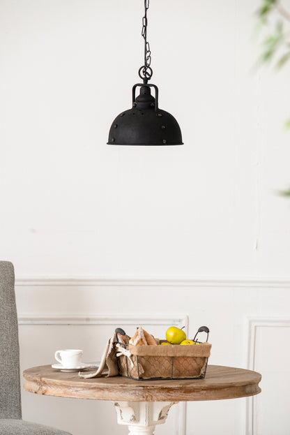 D10.4x11.4 hanging lamp, black metal industrial pendant by HouseOfZazla on Tampa Home & Garden Store