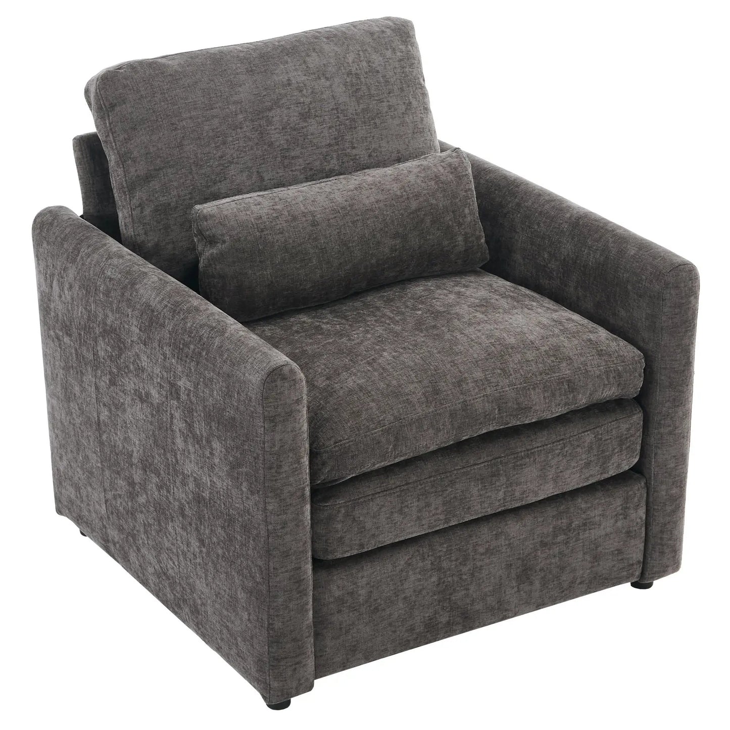 Cozy Upholstered Cushion Armchair for Living Room