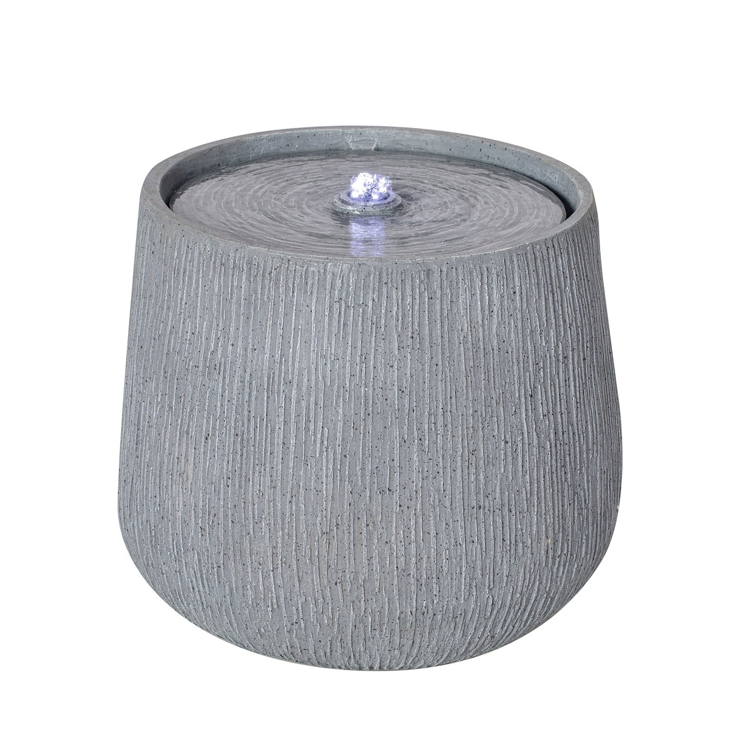 12.99-inch gray polyresin outdoor fountain with LED light, textured basin by HouseOfZazla on Tampa Home & Garden Store