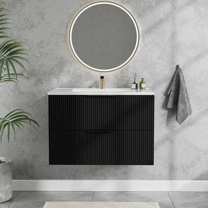 Floating Wall Mounted Vanity Sink and Drawers