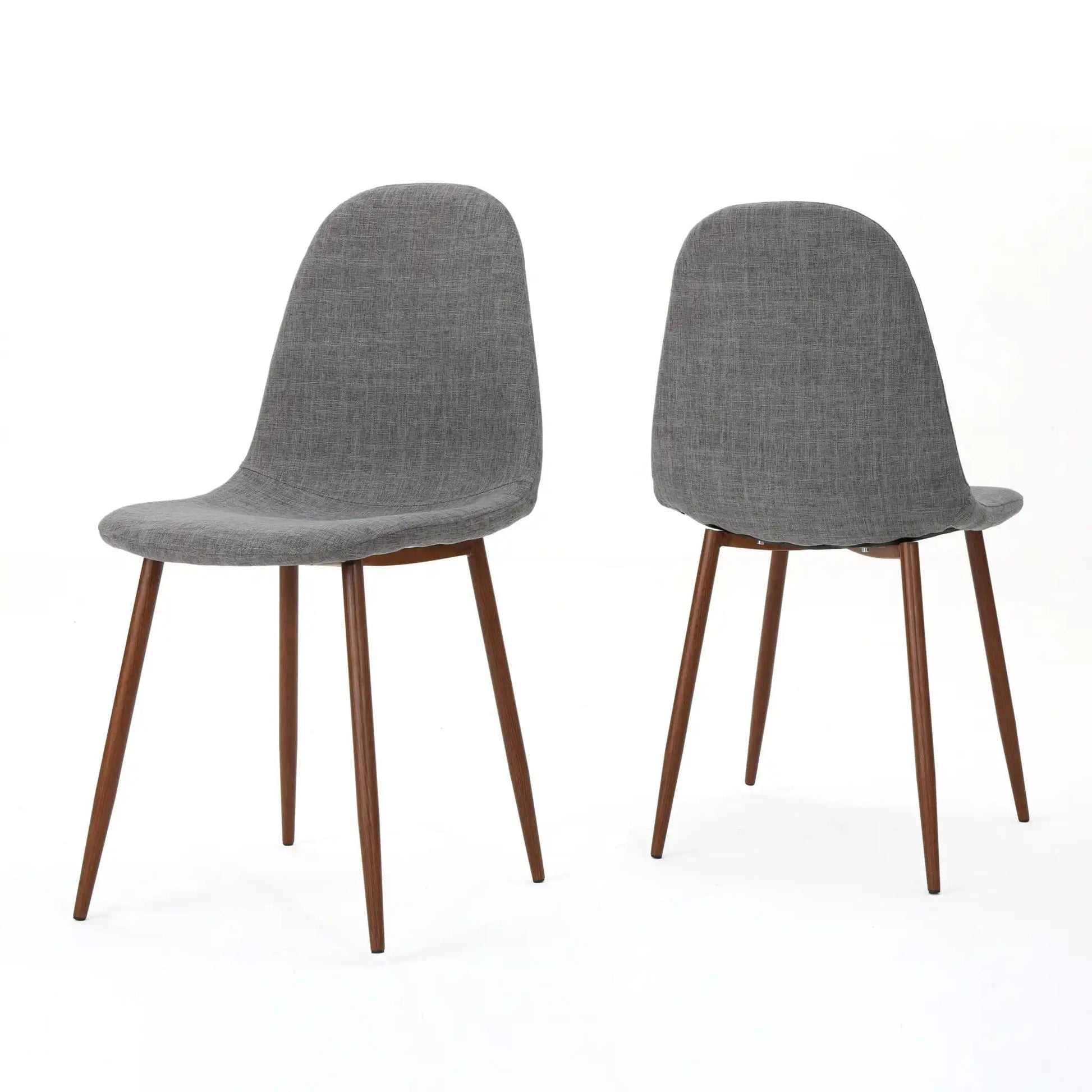 Modern Minimalist Fabric Dining Chair Set with wooden legs, 2 chairs HouseOfZazla on Tampa Home & Garden Store